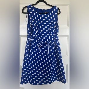 Jessica Howard | Blue w/ White Polkadot, Stretchy Dress